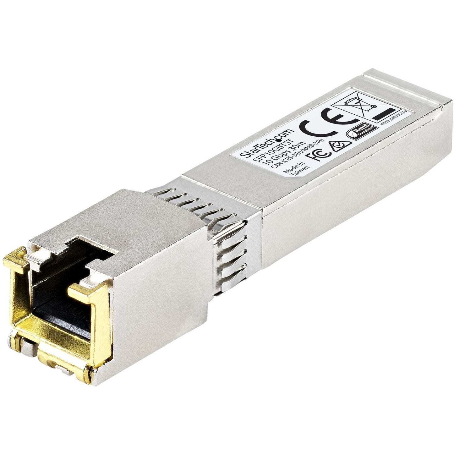 Main Image for StarTech.com MSA Uncoded SFP+ Module - 10GBASE-T - 10GE Gigabit Ethernet SFP+ SFP to RJ45 Cat6/Cat5e Transceiver Module - 30m
