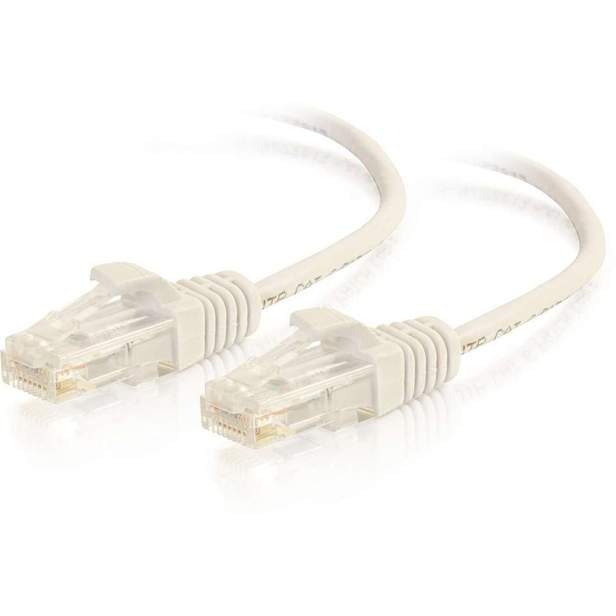 Main Image for C2G 1ft Cat6 Snagless Unshielded (UTP) Slim Ethernet Patch Cable - White