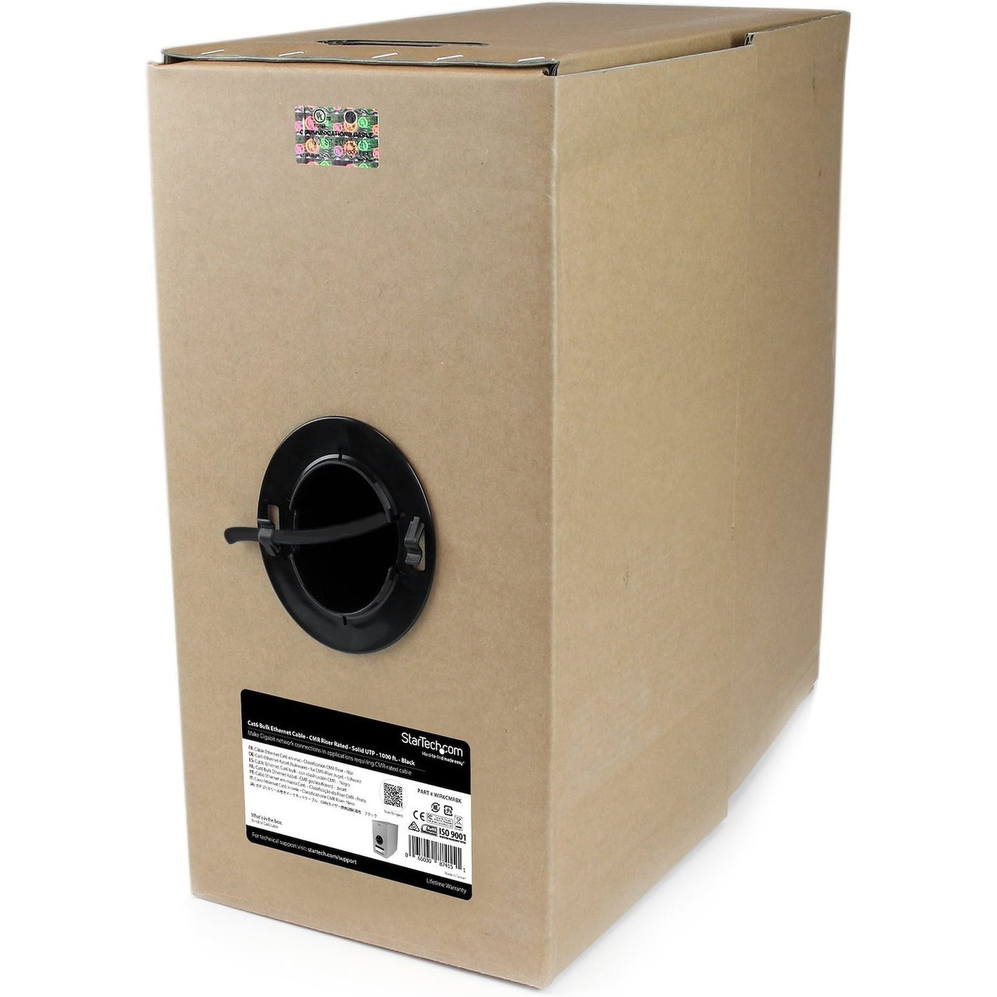 Main Image for StarTech.com Bulk Cat 6 Ethernet Cable - 1000 ft. (304,8m) - Solid - CMR-Rated - Black - TAA Compliant