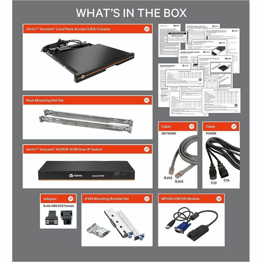 Alternate-Image3 Image for Vertiv Avocent LRA Rack Console 18.5" LCD Widescreen,16-Port, Keyboard with Touchpad