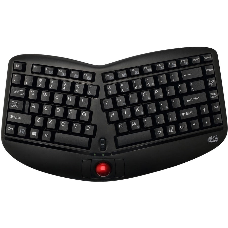 Front Image for Adesso Tru-Form Media 3150 - 2.4 GHz Wireless Ergo Trackball Keyboard
