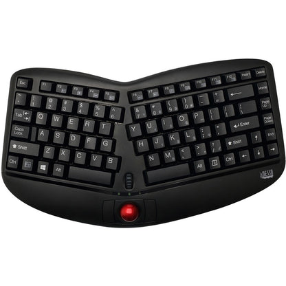 Front Image for Adesso Tru-Form Media 3150 - 2.4 GHz Wireless Ergo Trackball Keyboard