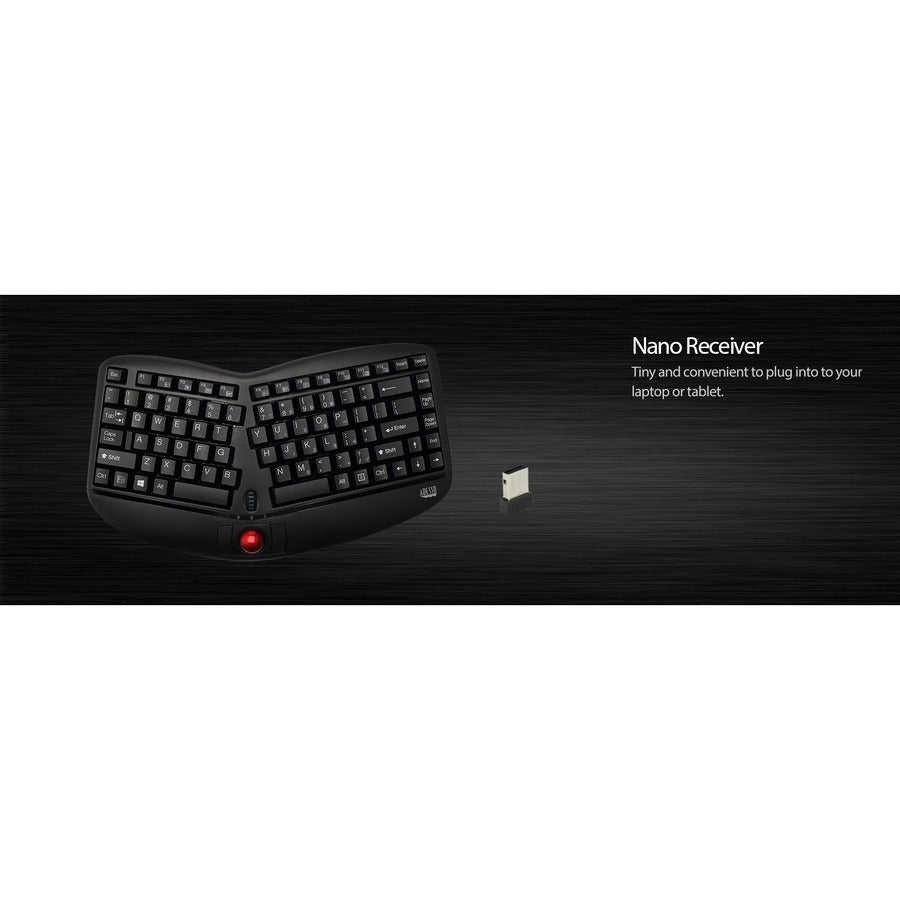 Alternate-Image8 Image for Adesso Tru-Form Media 3150 - 2.4 GHz Wireless Ergo Trackball Keyboard