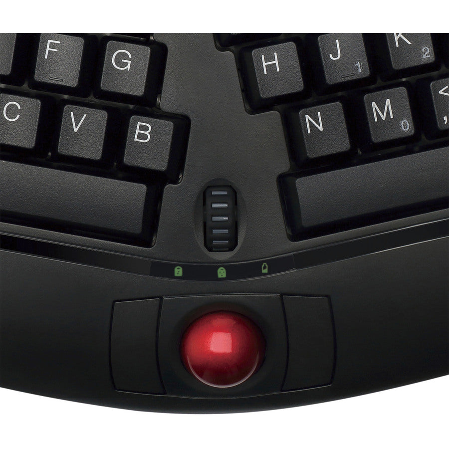 Alternate-Image3 Image for Adesso Tru-Form Media 3150 - 2.4 GHz Wireless Ergo Trackball Keyboard