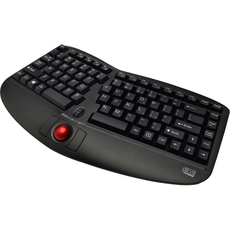 Left Image for Adesso Tru-Form Media 3150 - 2.4 GHz Wireless Ergo Trackball Keyboard