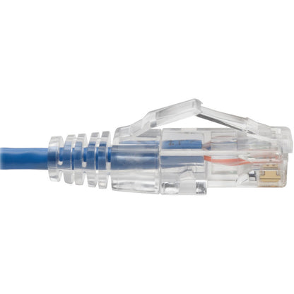 Alternate-Image3 Image for Eaton Tripp Lite Series Cat6 Gigabit Snagless Slim UTP Ethernet Cable (RJ45 M/M), PoE, Blue, 6-in. (15.24 cm)