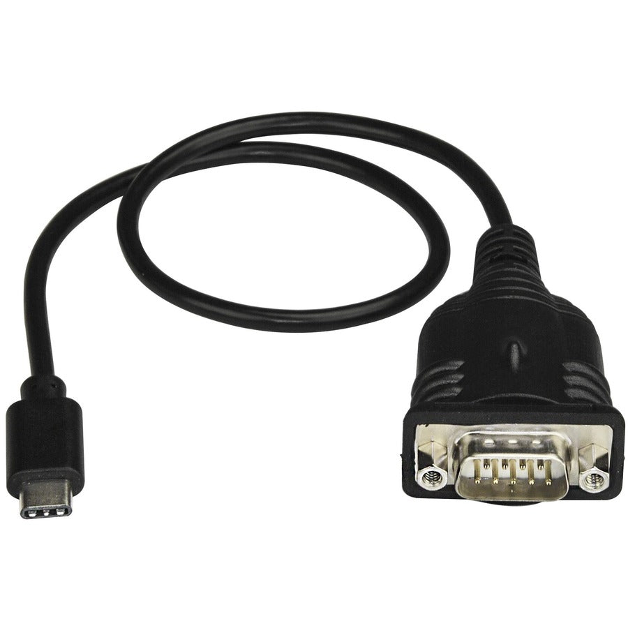 Alternate-Image1 Image for StarTech USB C to Serial Adapter Cable 16" (40cm) - USB Type-C to Serial RS232 (DB9) Cable Converter - Male/Male - Windows/Mac/Linux