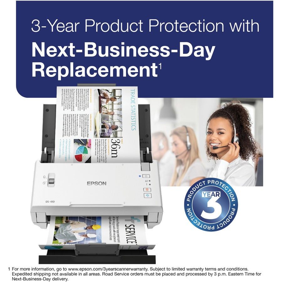 Alternate-Image4 Image for Epson DS-410 Sheetfed Scanner - 600 dpi Optical