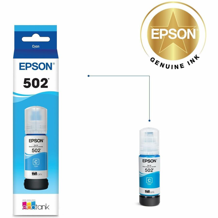 Alternate-Image2 Image for Epson T502, Cyan Ink Bottle