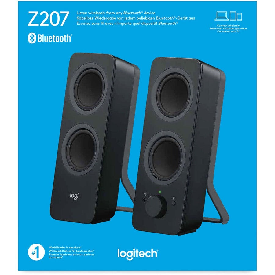 Alternate-Image5 Image for Logitech Z207 Bluetooth Speaker System - 5 W RMS - Black