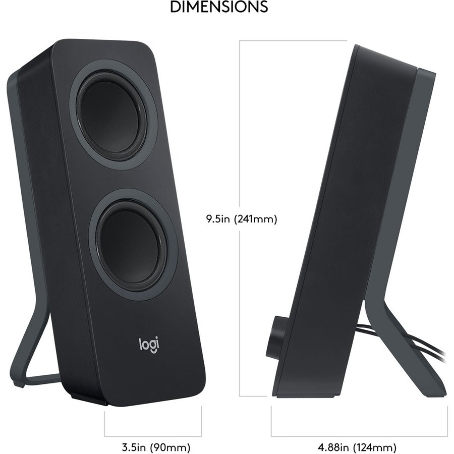 Alternate-Image3 Image for Logitech Z207 Bluetooth Speaker System - 5 W RMS - Black