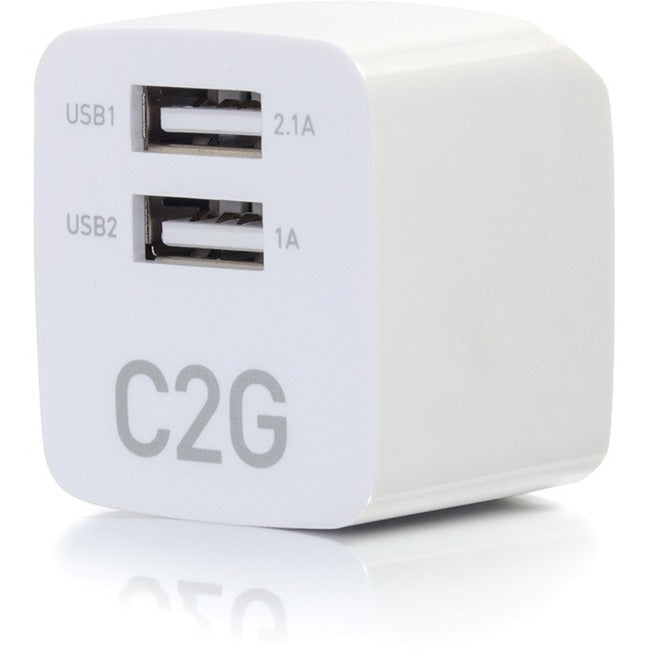 Main Image for C2G 2-Port USB Wall Charger - AC to USB Adapter - 5V 2.1A Output