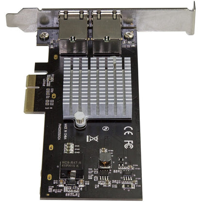 Alternate-Image2 Image for StarTech.com Dual Port 10G PCIe Network Adapter Card - Intel-X550AT 10GBASE-T PCI Express 10GbE Multi Gigabit Ethernet 5 Speed NIC 2port