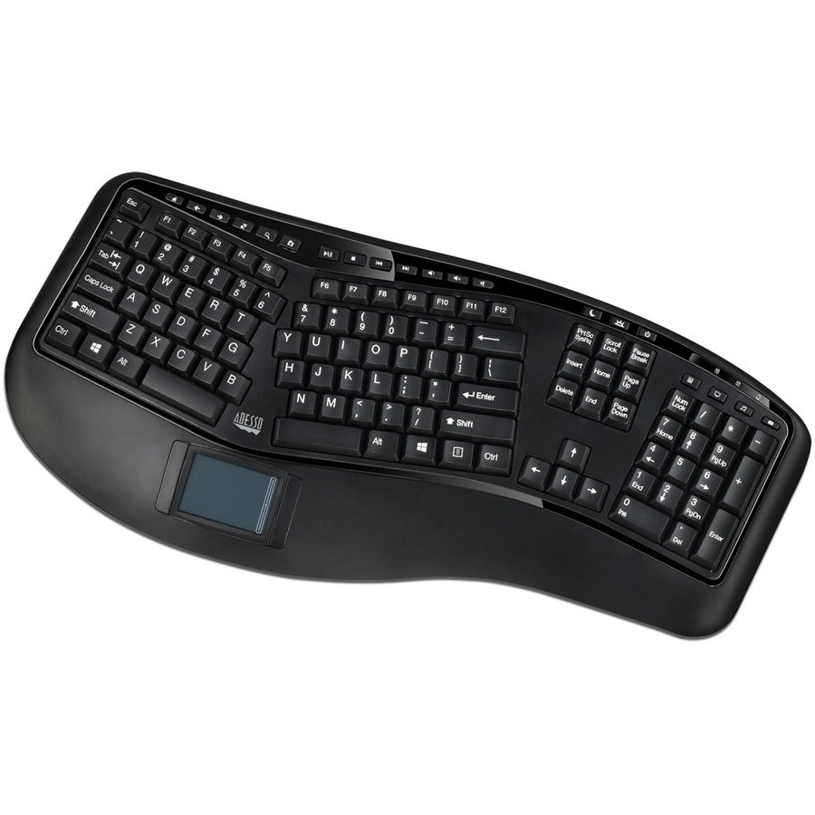 Left Image for Adesso 2.4GHz Wireless Ergonomic Touchpad Keyboard