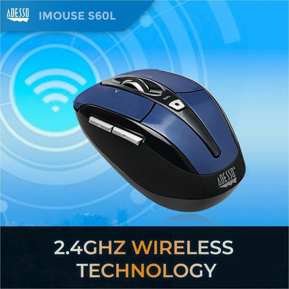 Alternate-Image4 Image for Adesso iMouse S60L - 2.4 GHz Wireless Programmable Nano Mouse