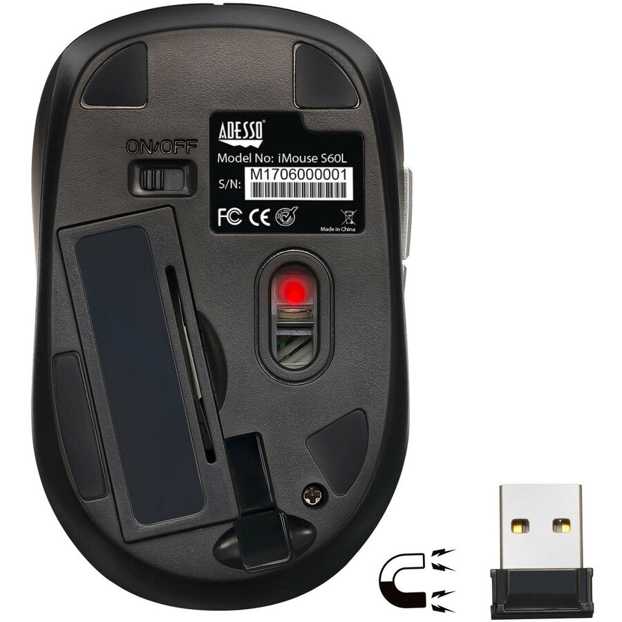 Alternate-Image7 Image for Adesso iMouse S60L - 2.4 GHz Wireless Programmable Nano Mouse