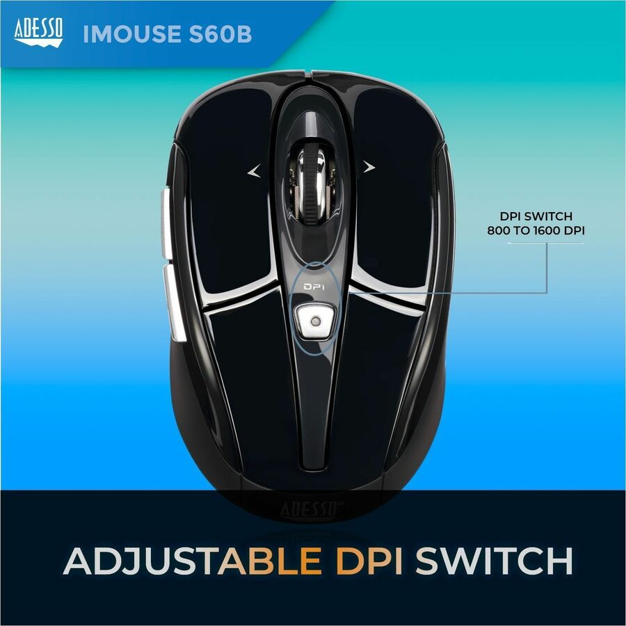 Alternate-Image3 Image for Adesso iMouse S60B 2.4 GHz Wireless Programmable Nano Mouse