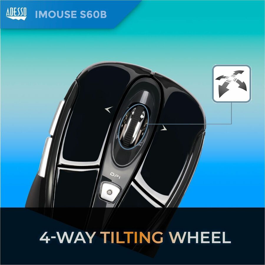 Alternate-Image2 Image for Adesso iMouse S60B 2.4 GHz Wireless Programmable Nano Mouse