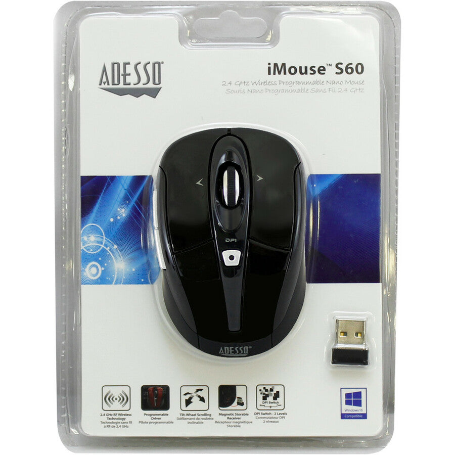 Alternate-Image7 Image for Adesso iMouse S60B 2.4 GHz Wireless Programmable Nano Mouse