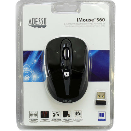 Alternate-Image7 Image for Adesso iMouse S60B 2.4 GHz Wireless Programmable Nano Mouse
