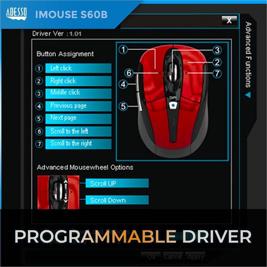 Alternate-Image4 Image for Adesso iMouse S60B 2.4 GHz Wireless Programmable Nano Mouse