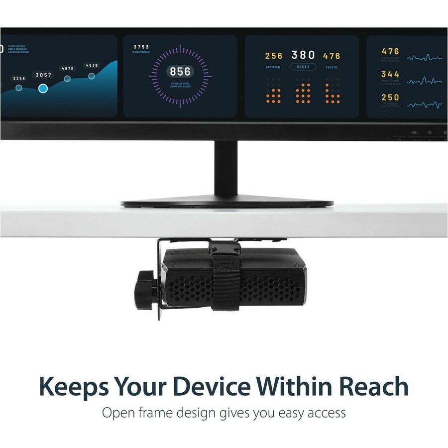 Alternate-Image4 Image for StarTech.com Thin Client Mount - VESA Mounting Bracket - Under Desk Computer Mount - Thin Client PC Monitor Mount