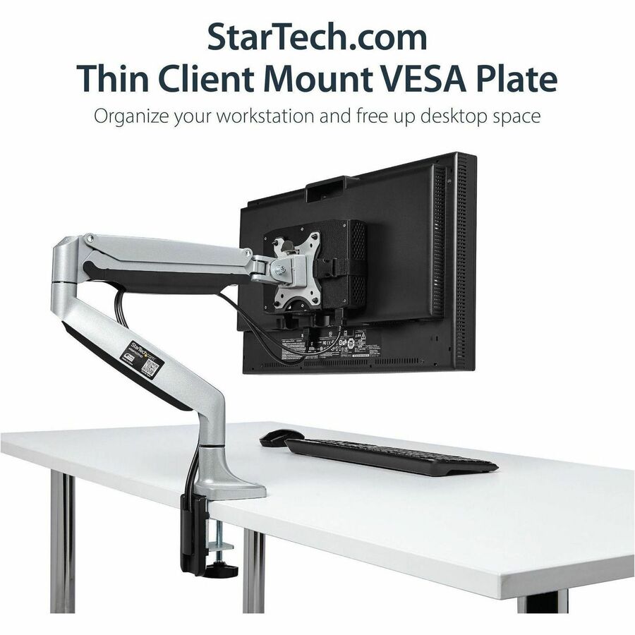 Alternate-Image1 Image for StarTech.com Thin Client Mount - VESA Mounting Bracket - Under Desk Computer Mount - Thin Client PC Monitor Mount