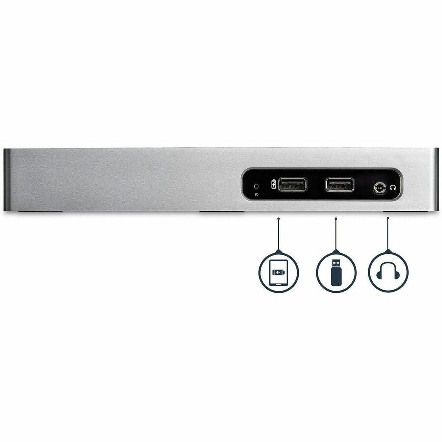 Alternate-Image2 Image for StarTech.com USB 3.0 Docking Station - Dual Monitor Laptop Dock with HDMI & DVI/VGA - 6x USB Type-A Hub, GbE - Universal Windows & Mac