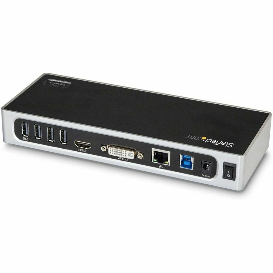 Alternate-Image1 Image for StarTech.com USB 3.0 Docking Station - Dual Monitor Laptop Dock with HDMI & DVI/VGA - 6x USB Type-A Hub, GbE - Universal Windows & Mac