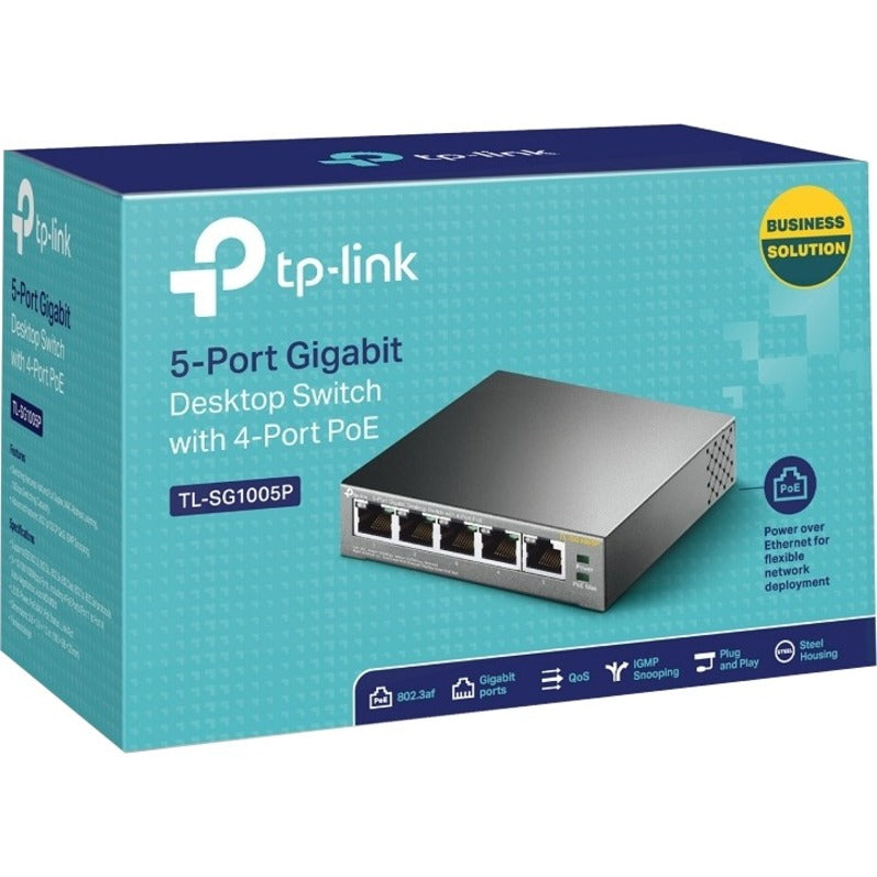 Alternate-Image4 Image for TP-Link TL-SG1005P - 5-Port Gigabit PoE Switch