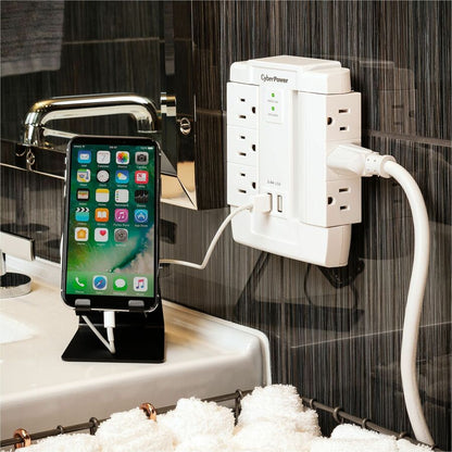 Alternate-Image6 Image for CyberPower CSP600WSURC2 Professional 6 - Outlet Surge with 1200 J