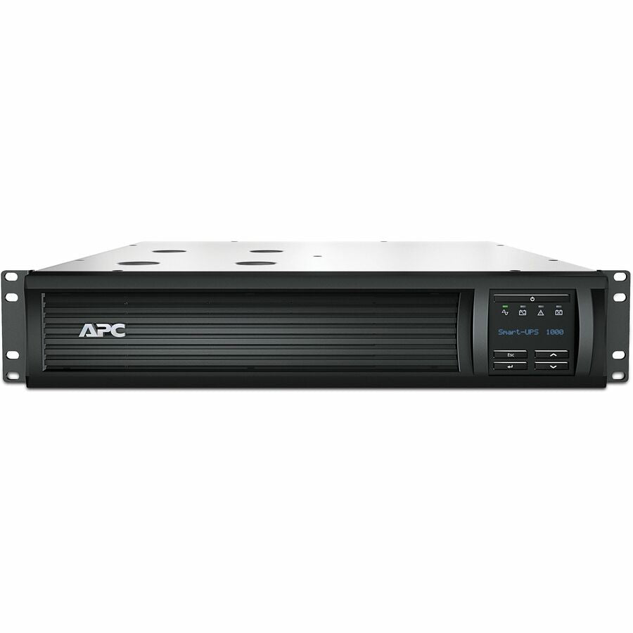 Front Image for APC Smart-UPS, Line Interactive, 1000VA, Rackmount 2U, 120V, 6x NEMA 5-15R outlets, SmartConnect Port+SmartSlot, AVR, LCD