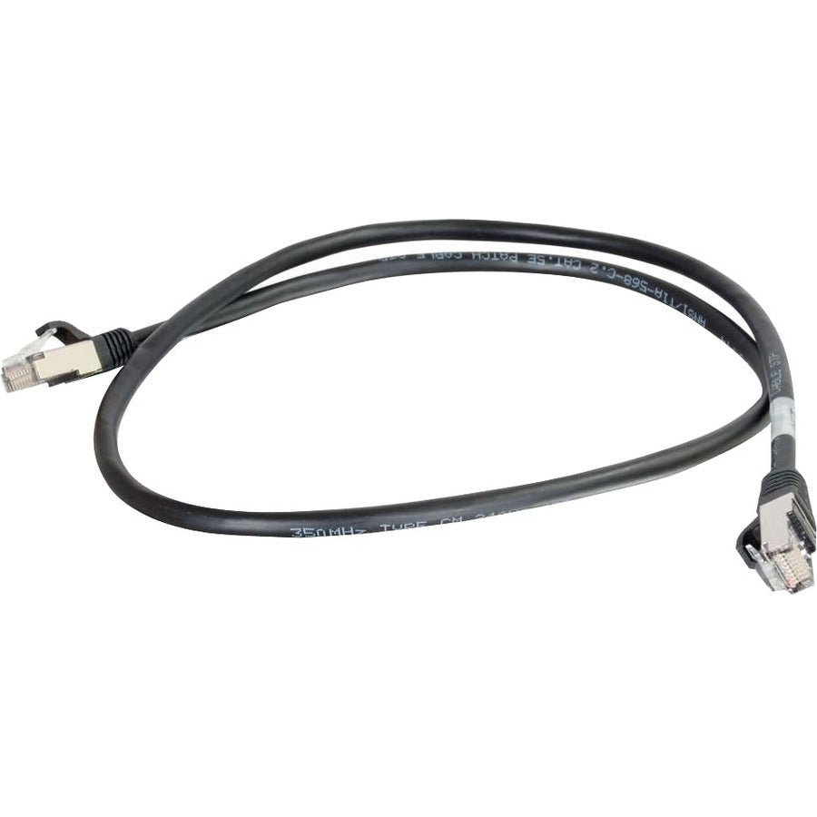 Alternate-Image1 Image for C2G-3ft Cat5e Molded Shielded (STP) Network Patch Cable - Black