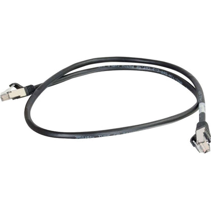 Alternate-Image1 Image for C2G-3ft Cat5e Molded Shielded (STP) Network Patch Cable - Black