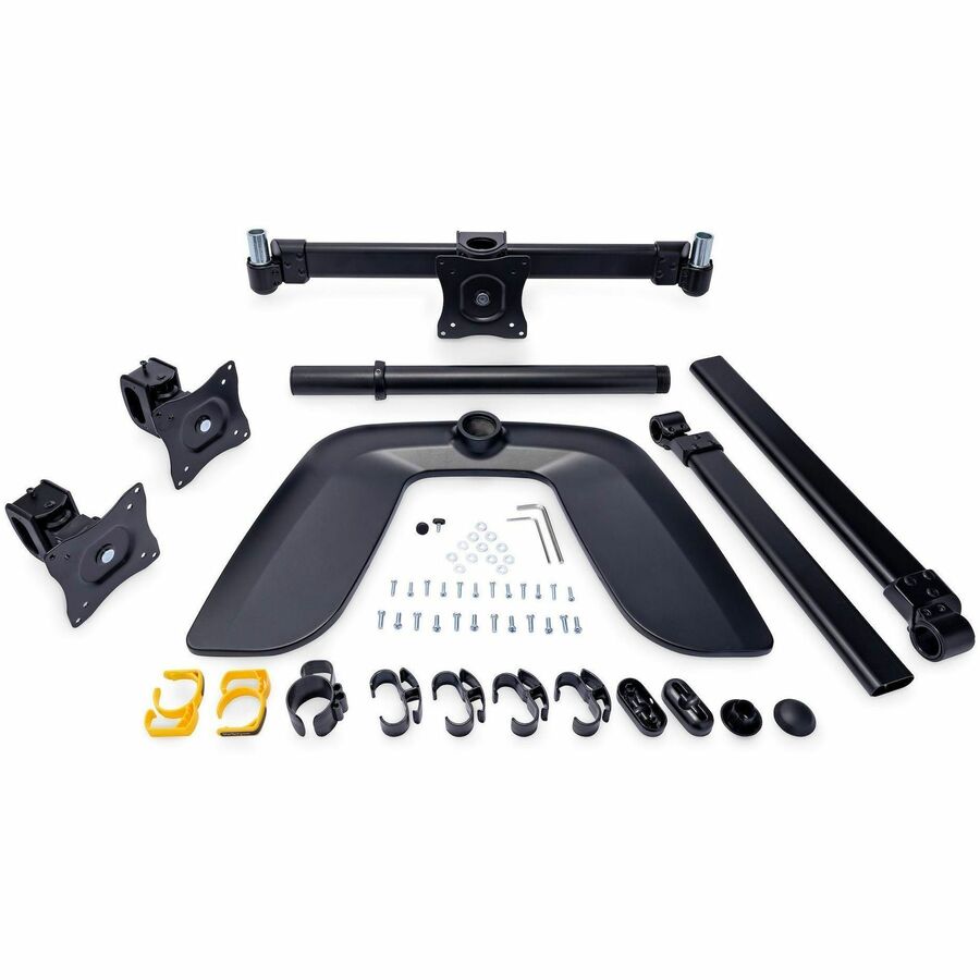 Alternate-Image8 Image for StarTech.com Triple Monitor Stand, Crossbar, Steel & Aluminum, For VESA Mount Monitors up to 27"(17.6lb/8kg), Monitor Stand, 3 Monitor Arm