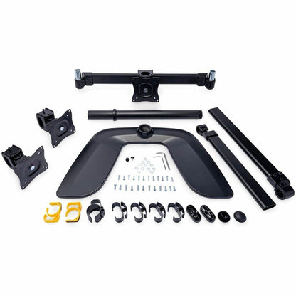 Alternate-Image8 Image for StarTech.com Triple Monitor Stand, Crossbar, Steel & Aluminum, For VESA Mount Monitors up to 27"(17.6lb/8kg), Monitor Stand, 3 Monitor Arm