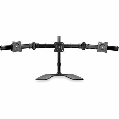 Alternate-Image1 Image for StarTech.com Triple Monitor Stand, Crossbar, Steel & Aluminum, For VESA Mount Monitors up to 27"(17.6lb/8kg), Monitor Stand, 3 Monitor Arm
