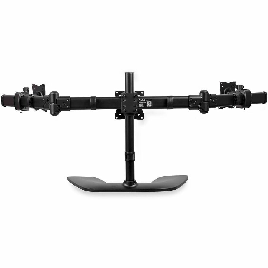 Alternate-Image2 Image for StarTech.com Triple Monitor Stand, Crossbar, Steel & Aluminum, For VESA Mount Monitors up to 27"(17.6lb/8kg), Monitor Stand, 3 Monitor Arm