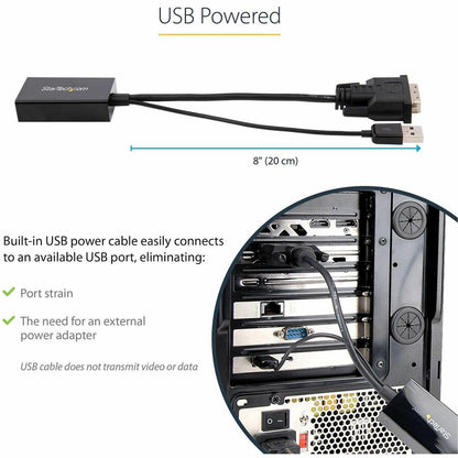 Alternate-Image3 Image for StarTech.com DVI to DisplayPort Adapter with USB Power - DVI-D to DP Video Adapter - DVI to DisplayPort Converter - 1920 x 1200