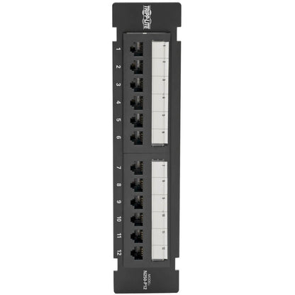 Alternate-Image2 Image for Eaton Tripp Lite Series Cat6 Wall-Mount 12-Port Patch Panel - PoE+ Compliant, 110/Krone, 568A/B, RJ45 Ethernet, TAA
