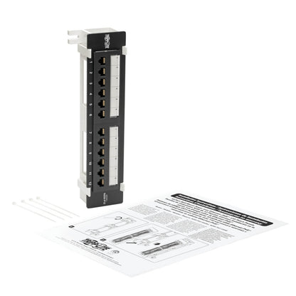 Alternate-Image4 Image for Eaton Tripp Lite Series Cat6 Wall-Mount 12-Port Patch Panel - PoE+ Compliant, 110/Krone, 568A/B, RJ45 Ethernet, TAA