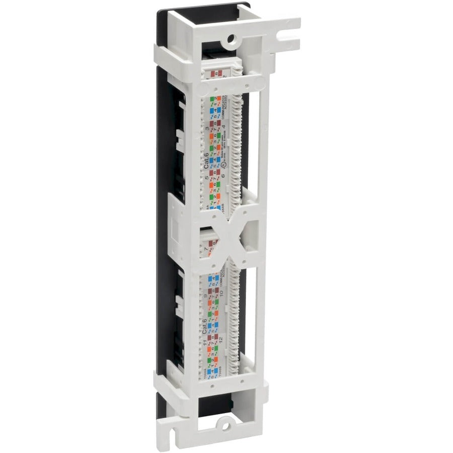 Alternate-Image1 Image for Eaton Tripp Lite Series Cat6 Wall-Mount 12-Port Patch Panel - PoE+ Compliant, 110/Krone, 568A/B, RJ45 Ethernet, TAA
