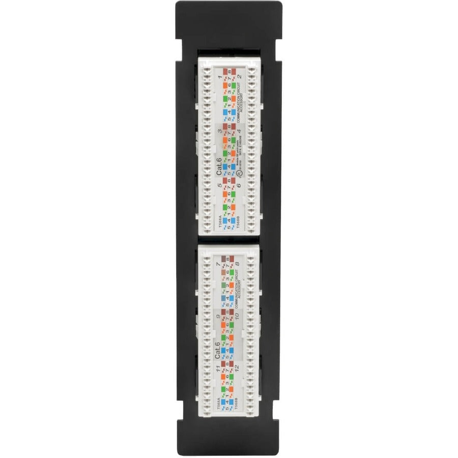 Alternate-Image3 Image for Eaton Tripp Lite Series Cat6 Wall-Mount 12-Port Patch Panel - PoE+ Compliant, 110/Krone, 568A/B, RJ45 Ethernet, TAA