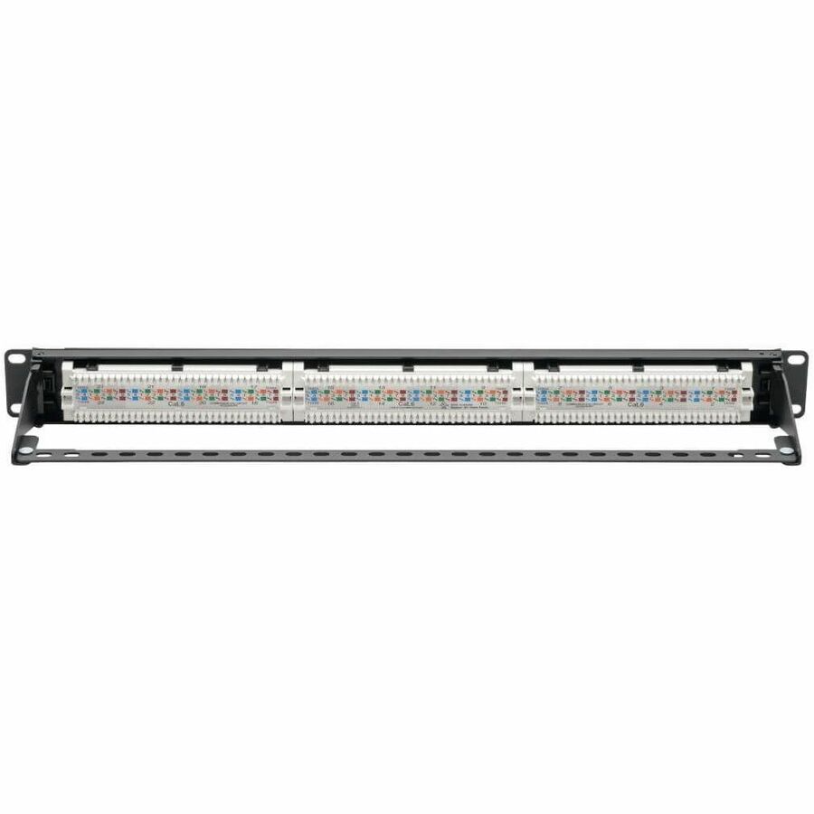 Alternate-Image3 Image for Eaton Tripp Lite Series 24-Port Cat6 Patch Panel - 4PPoE Compliant, 110/Krone, 568A/B, RJ45 Ethernet, 1U Rack-Mount, Black, TAA