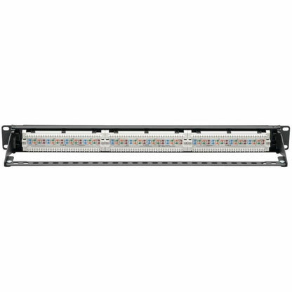 Alternate-Image3 Image for Eaton Tripp Lite Series 24-Port Cat6 Patch Panel - 4PPoE Compliant, 110/Krone, 568A/B, RJ45 Ethernet, 1U Rack-Mount, Black, TAA