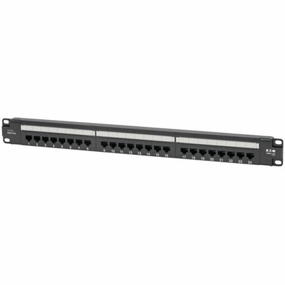 Main Image for Eaton Tripp Lite Series 24-Port Cat6 Patch Panel - 4PPoE Compliant, 110/Krone, 568A/B, RJ45 Ethernet, 1U Rack-Mount, Black, TAA