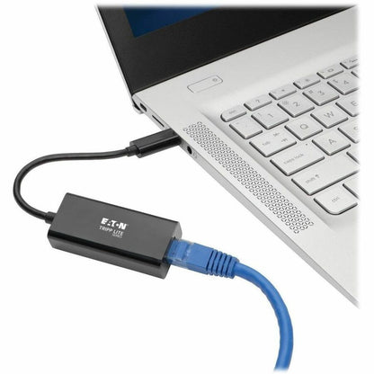 Alternate-Image1 Image for Eaton Tripp Lite Series USB-C to Gigabit Network Adapter with Thunderbolt 3 Compatibility - Black