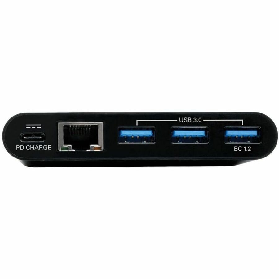 Alternate-Image3 Image for Eaton Tripp Lite Series 3-Port USB-C Hub - USB 3.x (5Gpbs) Hub Ports, Gigabit Ethernet, 60W PD Charging, Black