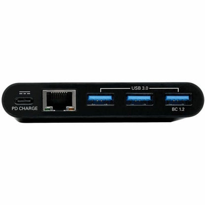 Alternate-Image3 Image for Eaton Tripp Lite Series 3-Port USB-C Hub - USB 3.x (5Gpbs) Hub Ports, Gigabit Ethernet, 60W PD Charging, Black