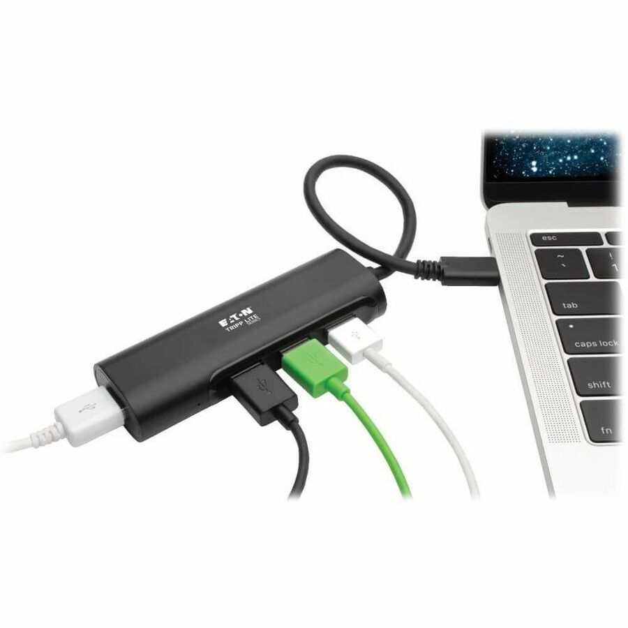 Alternate-Image1 Image for Eaton Tripp Lite Series 4-Port USB-C Hub, USB 3.x (5Gbps), 4x USB-A Ports, Black